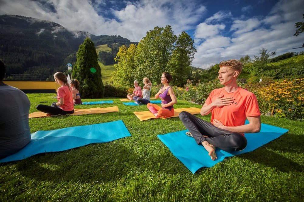 Morgen Session über den Dächern von Saalbach