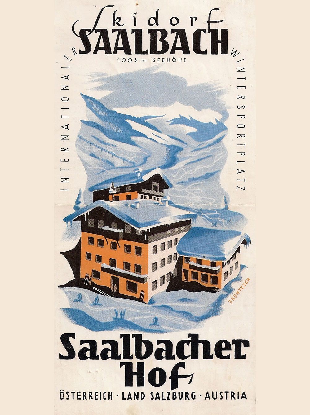 Old folder of the Hotel Saalbacher Hof width=