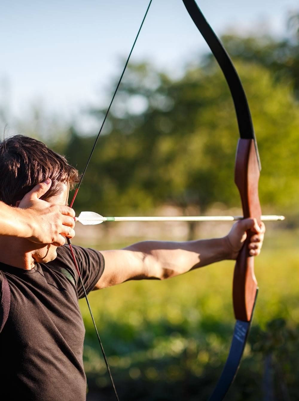 Archery in the 3D archery trail in Saalbach width=