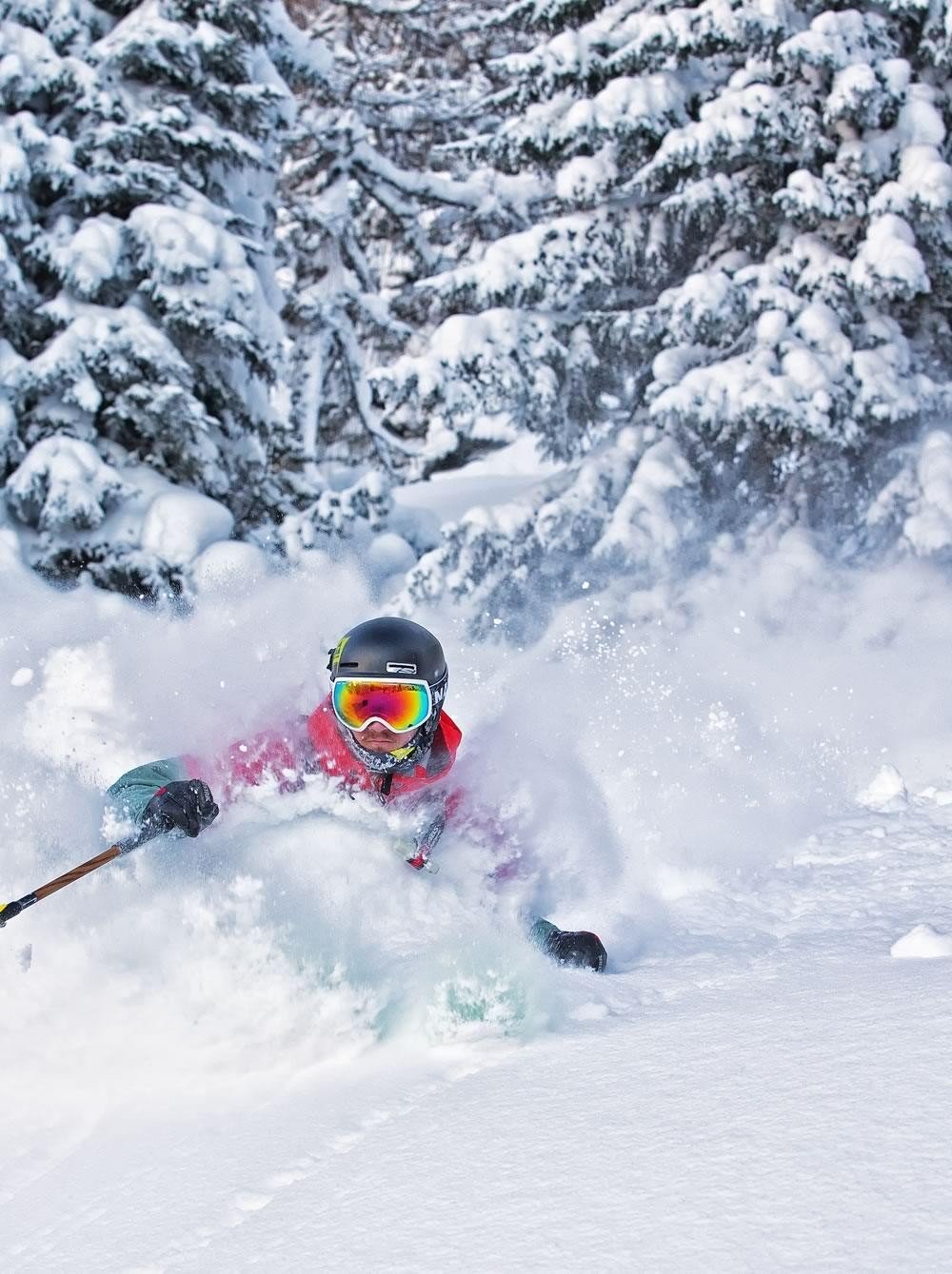 Pure powder joy when freeriding in Saalbach  width=