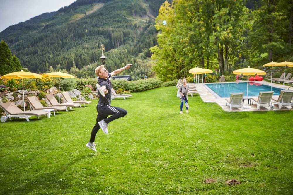 Badminton im Rooftop Garden