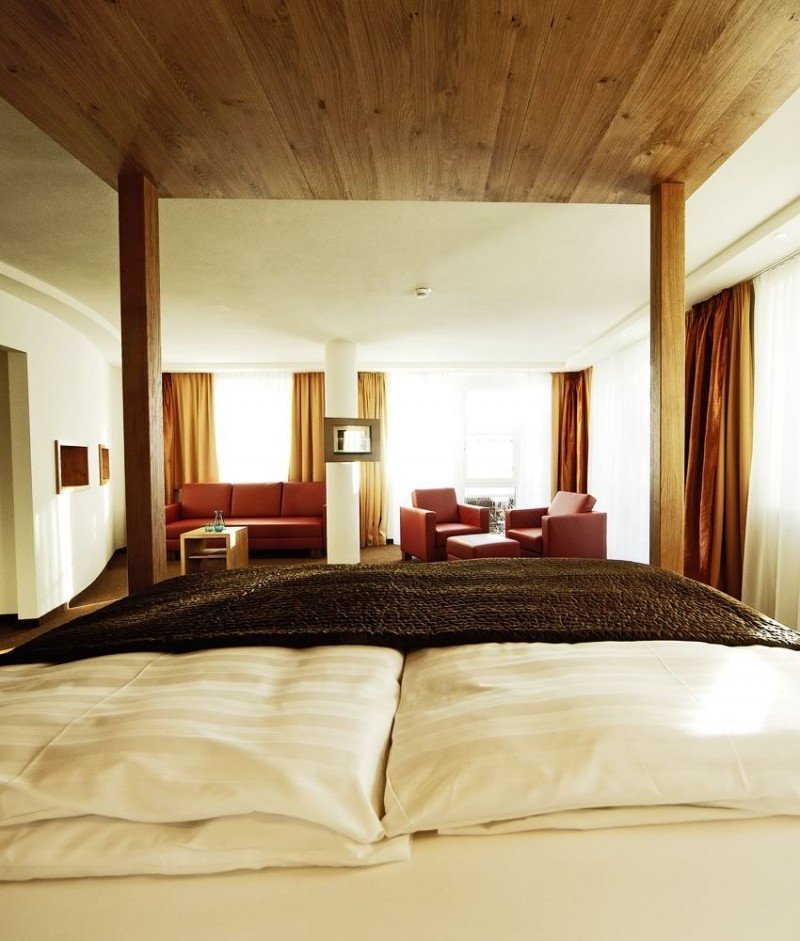 View from the bed into the Tower Suite Deluxe